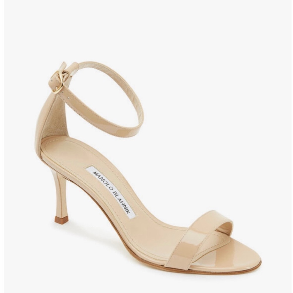 Manolo Blahnik Nude Chaos Sandal